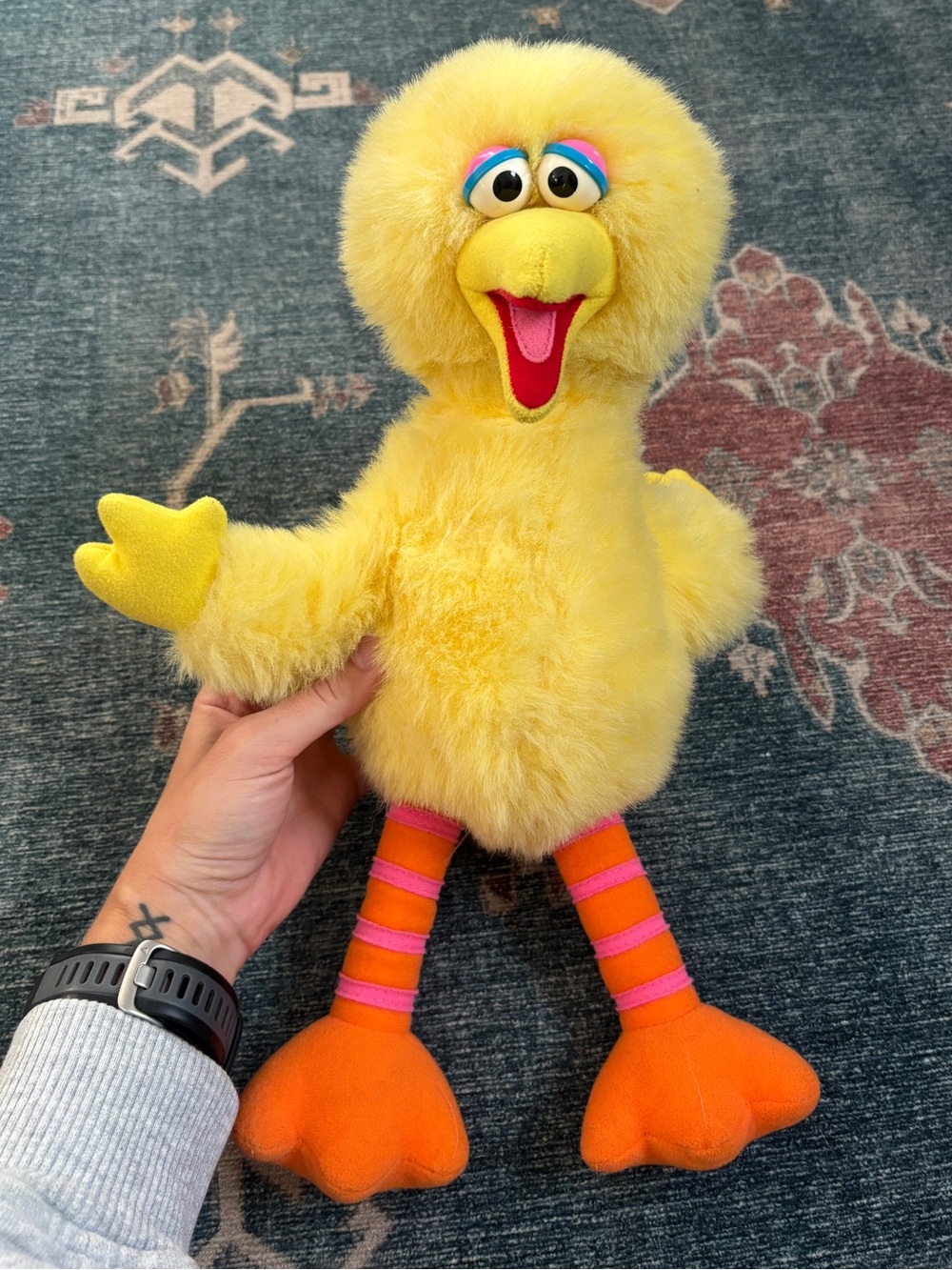 Vintage 1992 Big Bird Plush Sesame Street Stuffed Toy 90s Retro PBS Jim Henson